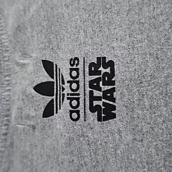Vintage Adidas X Star Wars Shirt Adult Medium Gray Blue ATAT Walker Logo Tee Men - Picture 9 of 10
